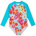 thumbnail image 1 of Kids Girls Rash Guard Swimsuits Fashion Sun Protection Long Sleeve Summer Bathing Suits 5-6 Years Girls Clothing, 1 of 6