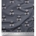 thumbnail image 1 of Soimoi Polyester Crepe Fabric Leaves & Floral Block Printed Fabric 1 Yard 42 Inch Wide, 1 of 3