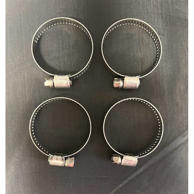Helix Racing Hose Clamp 114-6416 1/2 Inch To 1-1/2 Inch Clamping Range; Worm Gear Style; Stainless Steel; Pack Of 4