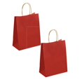 thumbnail image 1 of Oleegame 2 Pcs 4 Pcs Sac en Papier à Main Sac en Papier Kraft Emballage Sac-Cadeau Sac de Magasinage Coloré Rouge, 1 of 3