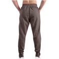 thumbnail image 3 of FAIWAD Mens Sweatpants Elastic High Waist Drawstring Workout Joggers Pants Button up Outdoor Trousers, 3 of 3