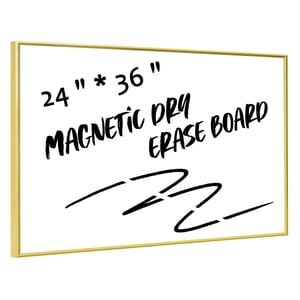 Tableau blanc à sec, tableau blanc magnétique pour le bureau mural/école/maison, tableau suspendu pour la décoration/planification/épicerie de cuisine/dessin/mémo, 24"x