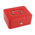 thumbnail image 1 of DOLITY Metal Cash Box with Lock Case Container with Keys for Kids Girls Boys Prizes Red, 1 of 9