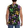 thumbnail image 4 of Kdxio Mardi Gras Carnaval4 Débardeur pour Homme Muscle Entraînement Gym Chandails Décontractés Sans Manches Chandails-3X-Grand, 4 of 7