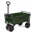 thumbnail image 1 of Seina 150lb Capacity Collapsible Steel Outdoor Utility Wagon Cart, Green, 1 of 6