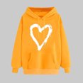 thumbnail image 2 of Plebaso Sweat à Capuche pour Femmes Mignon Cœur Manches Longues Décontracté avec Poches, 2 of 5