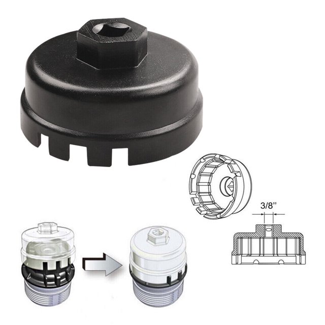 64MM Oil Filter Cap Wrench Cup Socket Remover Tool for Toyota for Lexus 14 Flutes