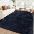 thumbnail image 2 of HOMERRY 5ft x 8ft Shaggy Area Rugs for Bedroom Living Room Fluffy Rug Plush Decorative Rug for Indoor Home Floor Carpet, Navy Blue, 2 of 2