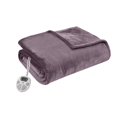 thumbnail image 4 of OLLIIX Couverture Chauffante Électrique en Peluche, Twin, Violet, 4 of 10