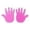 Purple, variant on Five Finger Foam Cheering Hands For A Party Universal Five Finger Foam Hands For Cheerleaders. Red