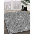 thumbnail image 3 of Ahgly Tapis d'Intérieur Lavable en Machine Carré Gris Cendré Transitionnel, 6 Pieds Carré, 3 of 7