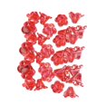 thumbnail image 4 of GUOOL 100x Flower Beads Crafts Handmade Flower Bead Charms Transparent Floral Bead Red, 4 of 9