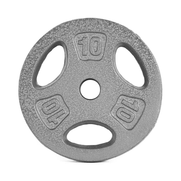 CAP Barbell Standard 1-inch Weight Lifting Grip Plate, 10 lb, Single, Grey