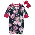 thumbnail image 1 of EYIIYE Mother and Daughter Matching Pajamas Floral Kimono Short Robes Sleepwear, 1 of 7