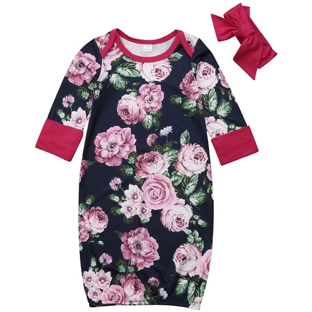EYIIYE Mother and Daughter Matching Pajamas Floral Kimono Short Robes Sleepwear