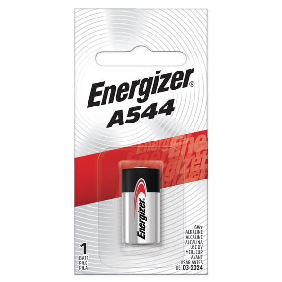 Energizer A544 Battery (1 Pack), 6V Miniature Alkaline Small Battery