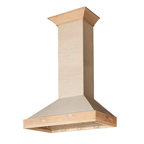 ZLINE 48 in Unfinished Wooden Wall Mount Range Hood - Includes Motor