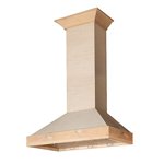 ZLINE 48 in Unfinished Wooden Wall Mount Range Hood - Includes Motor