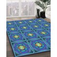 thumbnail image 3 of Ahgly Company Tapis Rectangulaire Lavable en Machine Intérieur Transitionnel Bleu Saphir, 6 Pieds x 9 Pieds, 3 of 7