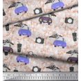 thumbnail image 1 of Soimoi Modal Satin Fabric Specs,Camera & Car Transport Print Fabric by the Yard 42 Inch Wide, 1 of 3
