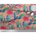thumbnail image 3 of Soimoi Poly Georgette Fabric Leopard,Tropical Leaves & Floral Decor Fabric Printed Yard 52 Inch Wide, 3 of 3