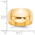 thumbnail image 3 of Bracelet Demi-Rond en Or Jaune 14K 10mm Taille 9, 3 of 3