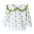thumbnail image 1 of Girls‘ Lace Collar Polka-dot Sweater Baby Girl Clothes, 1 of 5