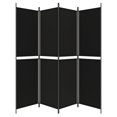 thumbnail image 2 of vidaXL 4-Panel Room Divider Black 200x200 cm Fabric, 2 of 5