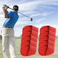 thumbnail image 3 of jinwen Golf Iron Head Covers Set PU Leather Protective Lightweight Golf Head Covers for Red Large, 3 of 9