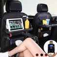 thumbnail image 3 of Car Backseat Organizer PU Leather Auto Back Seat Cushion for Kids, 3 of 8