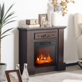 thumbnail image 2 of 18" Freestanding Electric Fireplace Heater, Recessed Stove Heater with Adjustable LED Flame, Fireplace Insert with Safer Plug and Sensor and Remote Control (Console Center not Included), 2 of 7