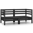 thumbnail image 1 of vidaXL Canapés d'Angle de Jardin 2 Pcs Noir Pin Massif, 1 of 4