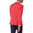 thumbnail image 3 of Azaro Uomo Blazer pour Homme Ajusté Habillé Décontracté Extensible Veston Sport Élégant, Satin Rouge, XXX-Grand, 3 of 3