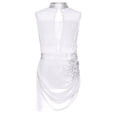 thumbnail image 3 of Oyolan Robe de Patinage Artistique Brillante pour Filles, Robe de Danse Lyrique, Justaucorps de Ballet à Jupe Froncée pour Compétition, Ivoire 16, 3 of 4