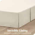 thumbnail image 3 of Bare Home Jupe de Lit Double Brossage - Premium 1800 Collection - Retombée de 15 Pouces - Grand Lit, Sable, 3 of 4