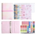 thumbnail image 1 of LSLJS A6 Gradient Binding Macaron Binder Ledger Notebook Leather Binder Cash Budget Book, Home Kitchen Gadgets Accessories, 1 of 3
