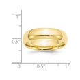 thumbnail image 4 of Mens Yellow Plated Sterling Silver 6mm Wedding Band Ring, 4 of 4