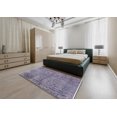 thumbnail image 4 of Ahgly Company Tapis d'Intérieur Rond Moderne Mi-Siècle Violet Violet Oriental, 3 Pieds Rond, 4 of 6