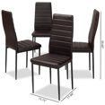 thumbnail image 5 of Baxton Studio Armand Faux Leather Dining Chair in Brown (Set of 4), 5 of 5