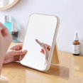 thumbnail image 2 of Desktop Makeup Mirror,Foldable Makeup Mirror Simple Portable Princess Mirror Square Mirror Makeup Mirror Small Mirror with Stand for Women, 2 of 5