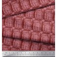 thumbnail image 3 of Soimoi Red Poly Georgette Fabric Brush Stroke Abstract Print Fabric by the Yard 42 Inch Wide, 3 of 3