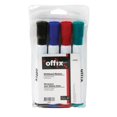 thumbnail image 1 of Offix Offix 343939BY231601A Ensemble de Marqueurs Effaçables à Sec pour Tableau Blanc (Lot de 4), 1 of 1