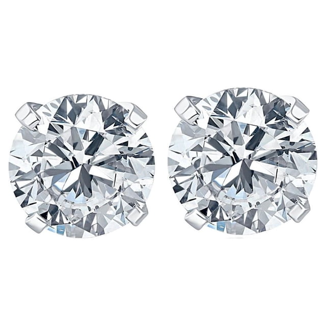 .33Ct Round Brilliant Cut Natural Quality Diamond Stud Earrings In 14K Gold