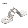 thumbnail image 3 of Unique Bargains 12mm Rigid Pipe Strap, 304 Stainless Steel, 2 Holes Clamps, 20 Pcs, 3 of 3