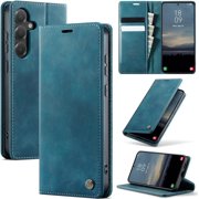 For Samsung Galaxy S25 FE Case, PU Leather Wallet Case with RFID Blocking Card Holder Magnetic Flip Fold Shockproof Durable Protective Phone Case for Galaxy S25 FE