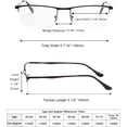 thumbnail image 3 of Eyekepper Quality Spring Hinges Half-Rim Reading Glasses Black +1.5, 3 of 8