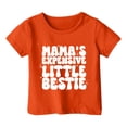 thumbnail image 4 of Girls Softball under Shirts Ruffle Girl Clothes Children's Casual Letter Pattern Print Multicolor Round Neck Short Sleeves, 4 of 4