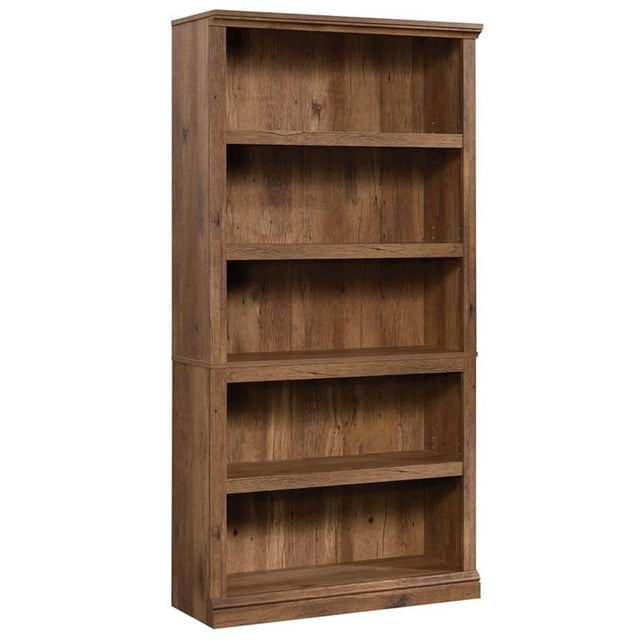 Bowery Hill Modern Engineered Wood 5 Shelf Bookcase in Vintage Oak