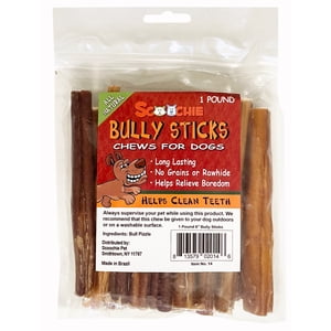1 Pound 6 Inch Bully Sticks In Zip Lock Bag