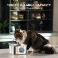 thumbnail image 4 of Cat Water Fountain .L/oz Automatic Stainless Steel Pet Fountain Water Levels Window can be Checked Dog Water Dispenser UltraQuiet Pump for Multiple Pets ( Filters & Sponge, 4 of 6